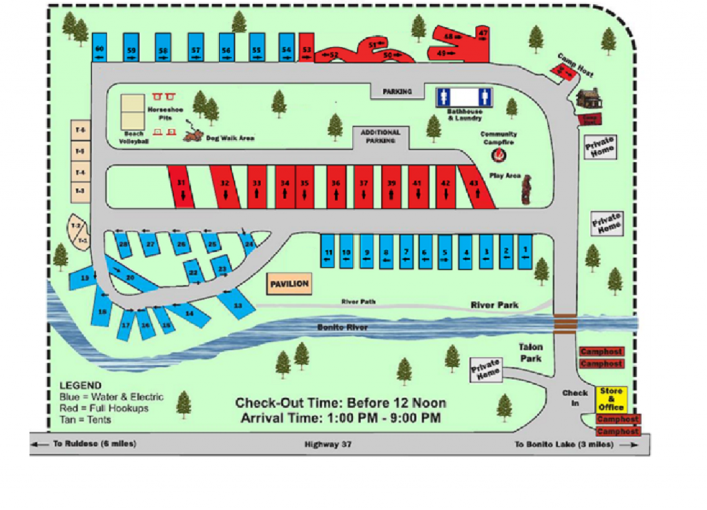 New Map 2018 | Bonito Hollow RV Park & Campground | Ruidoso, New Mexico